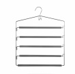 Hanger for pants, 5 Tier, SOFT CINTRES PANTALON, 37,5 x H 45 cm , Silver / Grey