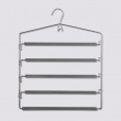 Hanger for pants, 5 Tier, SOFT CINTRES PANTALON, 37,5 x H 45 cm , Silver / Grey