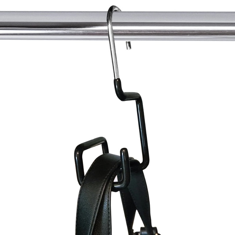 Hanger in metal for bags, MAWA PURSE HANGER, Silver/ Black in the group Storage / Wardrobe storage / Bag storage at SmartaSaker.se (40961)