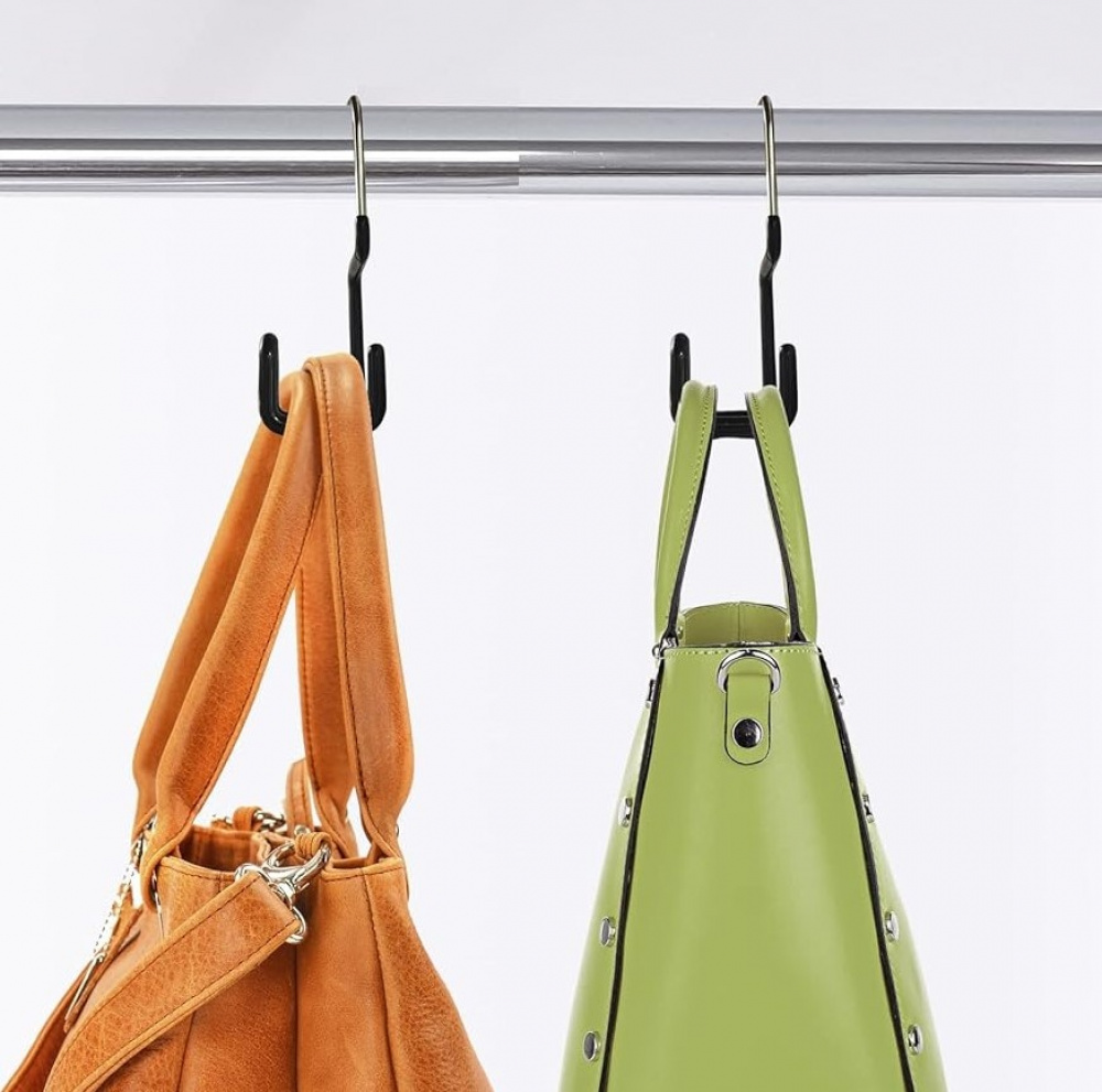 Hanger in metal for bags, MAWA PURSE HANGER, Silver/ Black in the group Storage / Wardrobe storage / Bag storage at SmartaSaker.se (40961)