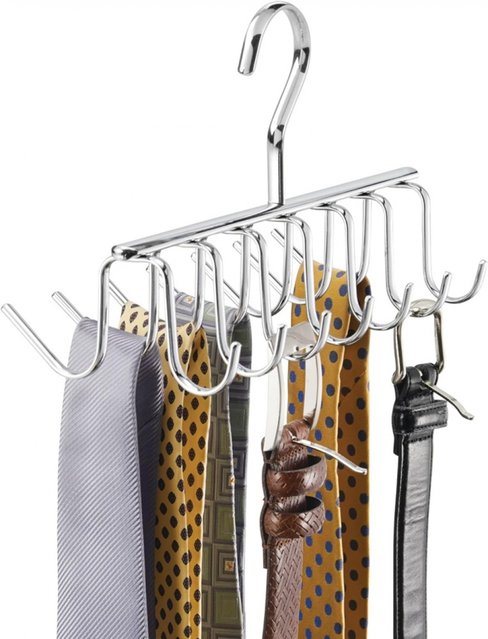 Hanger in metal for ties and belts, AXIS, Silver in the group Storage / Wardrobe storage / Hangers and hooks at SmartaSaker.se (40962)