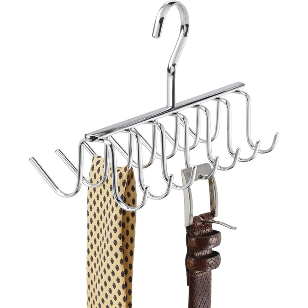 Hanger in metal for ties and belts, AXIS, Silver in the group Storage / Wardrobe storage / Hangers and hooks at SmartaSaker.se (40962)
