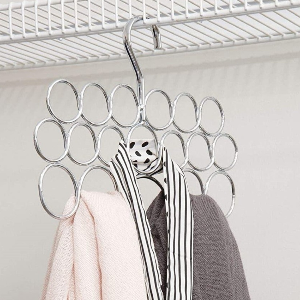 Hanger in metal, for shawls and scarves, 18 SMALL LOOPS, Silver in the group Storage / Wardrobe storage / Hangers and hooks at SmartaSaker.se (40967)