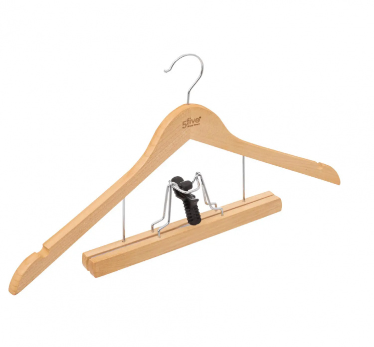 Wood hanger, SUIT HANGER, 44,5 cm, Nature in the group Storage / Wardrobe storage / Hangers and hooks at SmartaSaker.se (40969)