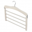 Hanger for pants, 4 BARS, Wood, White Hanger for pants, 4 BARS, Wood, White