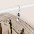Hangers with clip, Set of 4, ANTI-SLIP, Silver / White Hangers with clip, Set of 4, ANTI-SLIP, Silver / White
