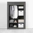 Wardrobe with Shelves, Portable, LARGE ARMARIO ROPERO, 105 x 45 x H 161 cm, Grey Wardrobe with Shelves, Portable, LARGE ARMARIO ROPERO, 105 x 45 x H 161 cm, Grey