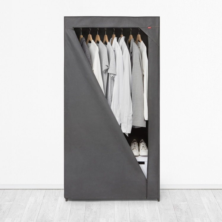 Wardrobe, Portable, ARMARIO ROPERO, 79 x 45 x H 155 cm, Grey in the group Storage / Wardrobe storage / Garment covers at SmartaSaker.se (40986)