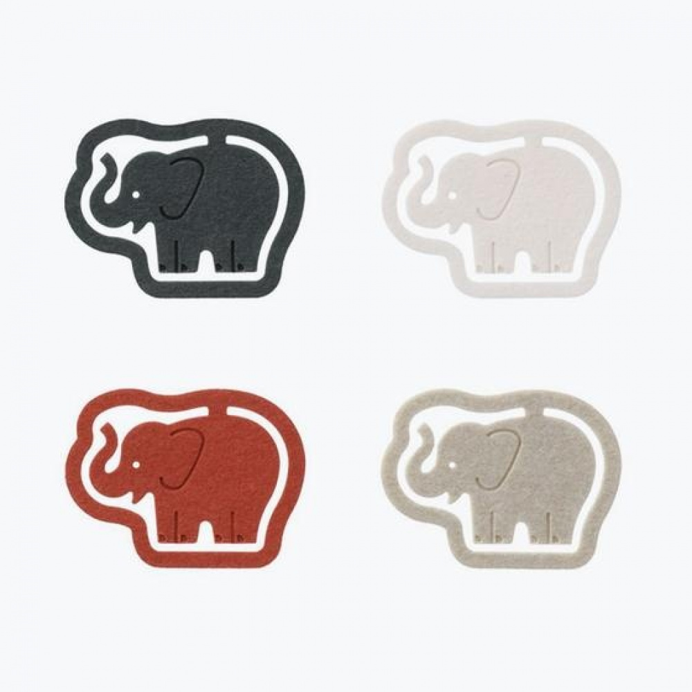 Paper Clips in cardboard, Set of 16, P-CLIPS - PAPER ELEPHANTS, Midori, Assorted in the group Storage / Office supplies at SmartaSaker.se (40989)