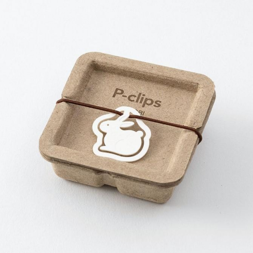 Paper Clips in cardboard, Set of 16, P-CLIPS - PAPER RABBITS, Midori, Assorted in the group Storage / Office supplies at SmartaSaker.se (40990)