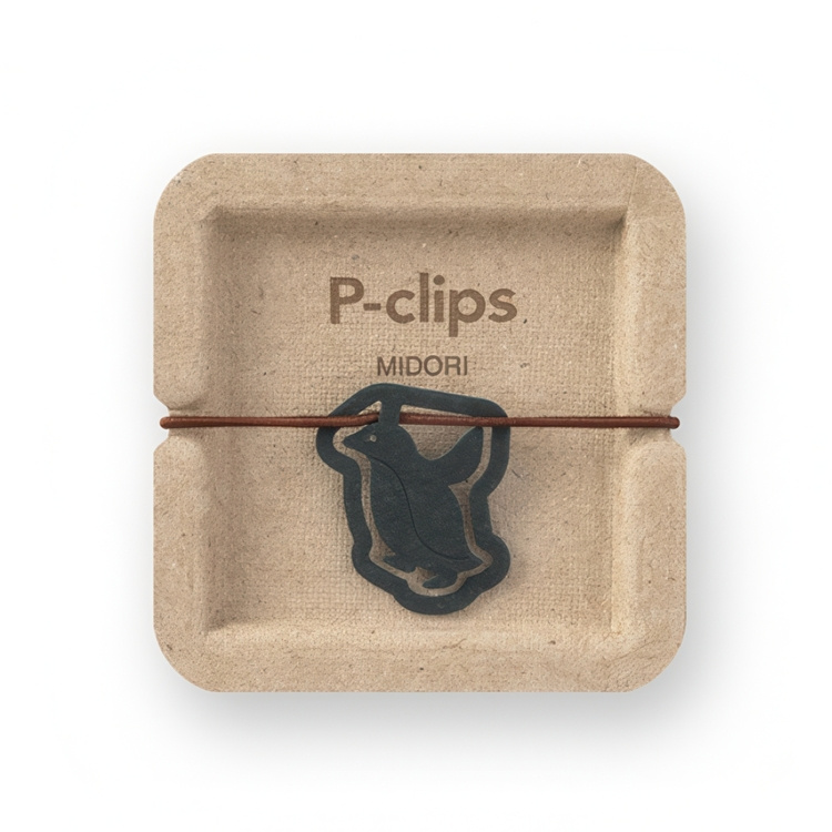 Paper Clips in cardboard, Set of 16, P-CLIPS - PAPER PENGUINS,, Midori, Assorted in the group Storage / Office supplies at SmartaSaker.se (40991)