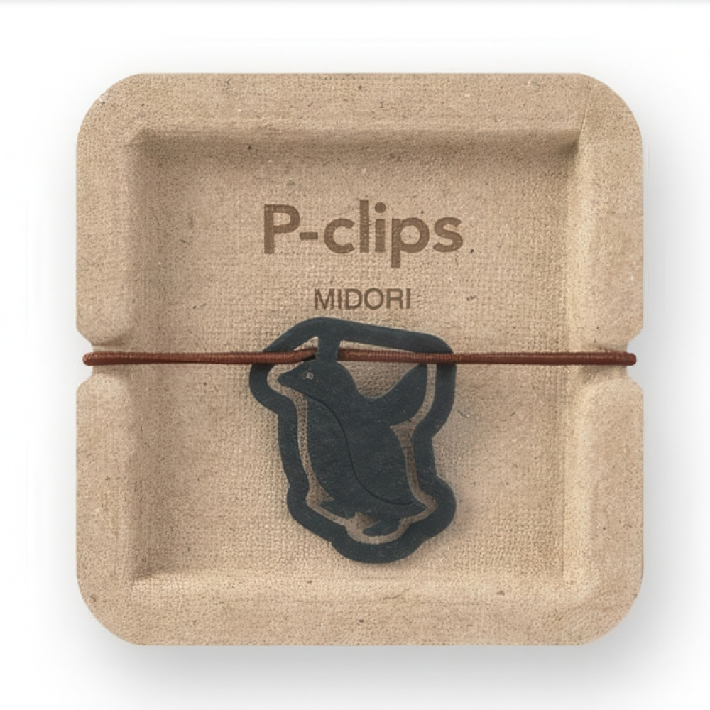 Paper Clips in cardboard, Set of 16, P-CLIPS - PAPER PENGUINS,, Midori, Assorted in the group Storage / Office supplies at SmartaSaker.se (40991)