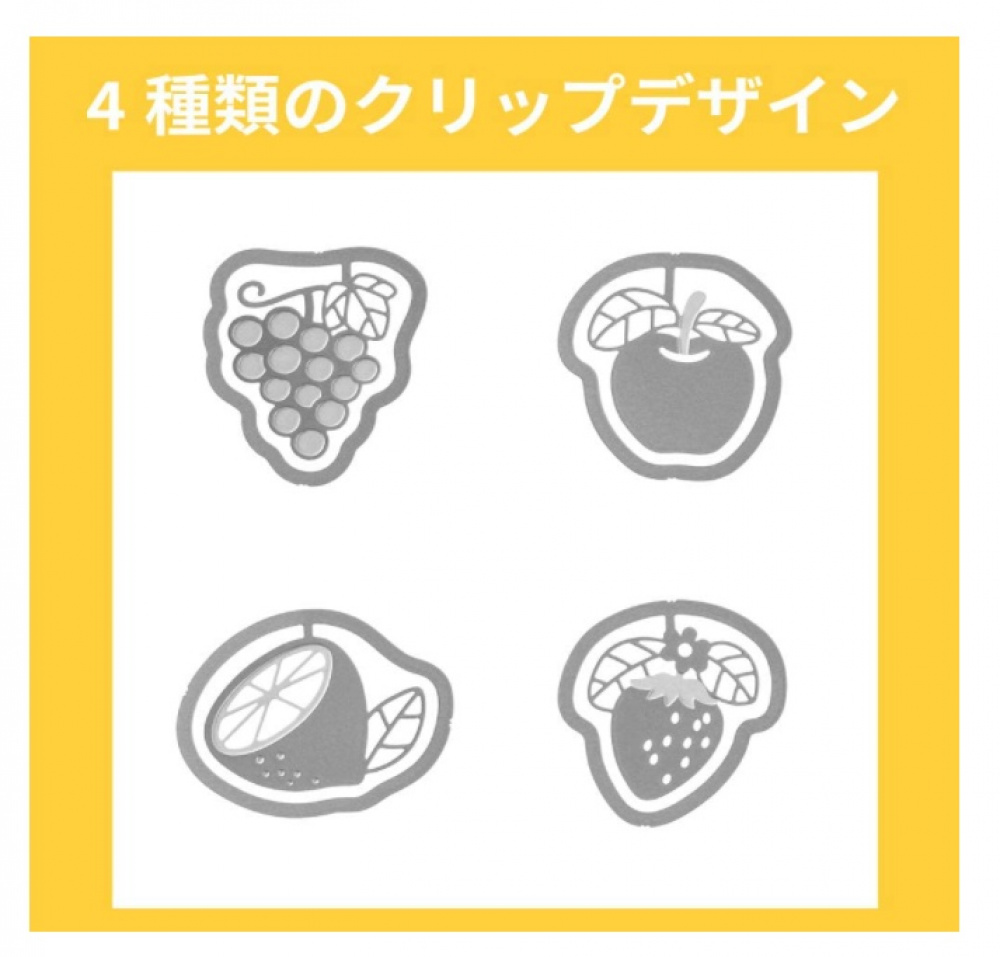 Paper Clips, E-CLIPS - FRUIT, 16 psc, Midori, Silver in the group Storage / Office supplies at SmartaSaker.se (40992)
