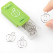 Paper Clips Mini, NANO - APPLE, 16 psc, Midori, Silver Paper Clips Mini, NANO - APPLE, 16 psc, Midori, Silver