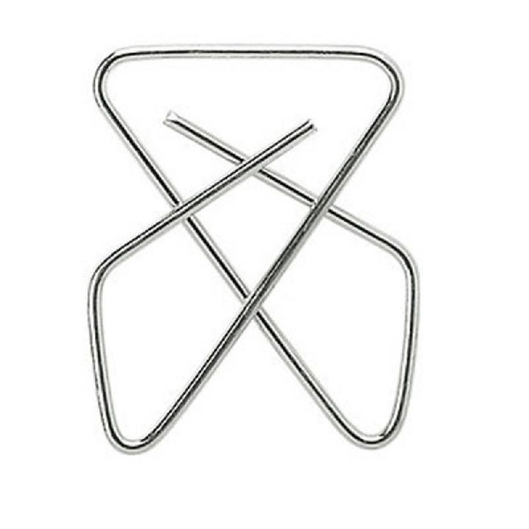 Metal paperclips, 25 pcs, BUTTERFLY CLIPS, 4 x 3 cm, Silver in the group Storage / Office supplies at SmartaSaker.se (40997)