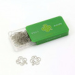 Paper Clips, Set of 30, D-CLIPS CLOVER, Green / silver