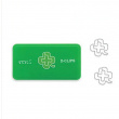 Paper Clips, Set of 30, D-CLIPS CLOVER, Green / silver