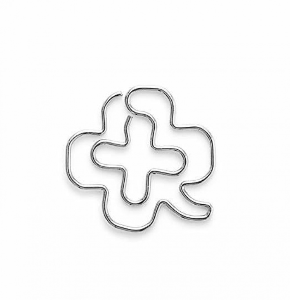 Paper Clips, Set of 30, D-CLIPS CLOVER, Green / silver in the group Storage / Office supplies at SmartaSaker.se (41001)