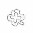 Paper Clips, Set of 30, D-CLIPS CLOVER, Green / silver
