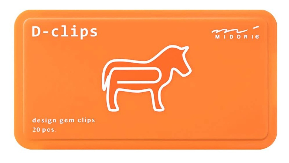 Paper Clips, Set of 20, HORSE, Midori, Orange / silver in the group Storage / Office supplies at SmartaSaker.se (41002)