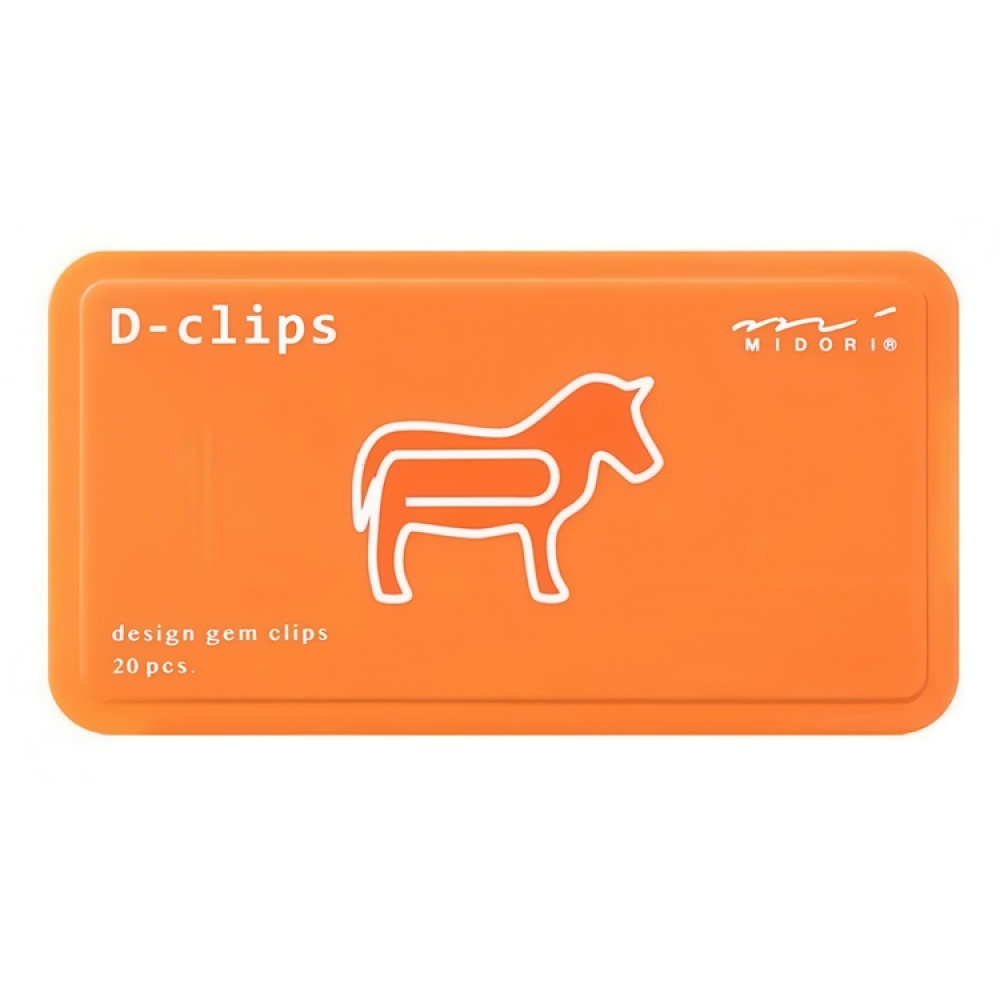 Paper Clips, Set of 20, HORSE, Midori, Orange / silver in the group Storage / Office supplies at SmartaSaker.se (41002)
