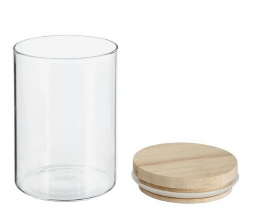 Glass Canister, 0,6 L, HERMET ROUND SMALL, Clear / Nature in the group Storage / Kitchen storage / Storage bins and jars at SmartaSaker.se (41010)