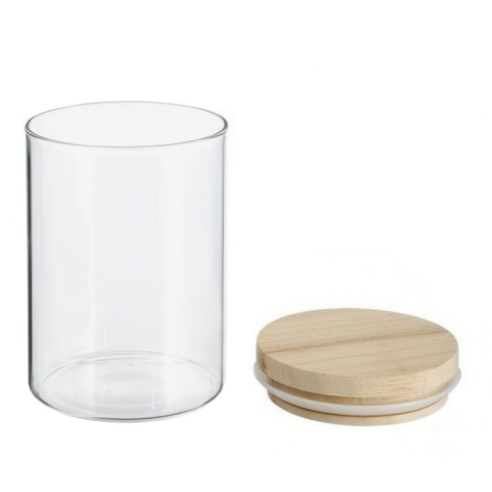 Glass Canister, 0,6 L, HERMET ROUND SMALL, Clear / Nature in the group Storage / Kitchen storage / Storage jars at SmartaSaker.se (41010)