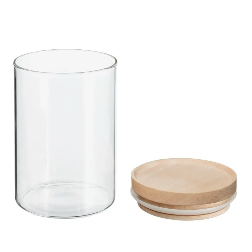 Glass Canister, 0,6 L, HERMET ROUND SMALL, Clear / Nature in the group Storage / Kitchen storage / Storage jars at SmartaSaker.se (41010)