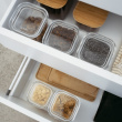 Glass Canister, 0,8 L, PEBBLY SQUARE SMALL, Clear Glass Canister, 0,8 L, PEBBLY SQUARE SMALL, Clear