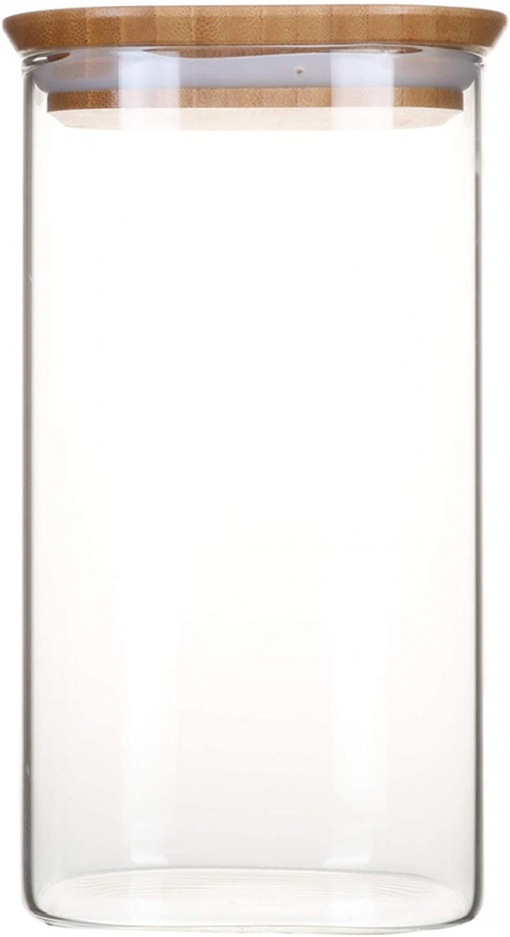 Glass Canister, 1,4 L, PEBBLY SQUARE MEDIUM, Clear / Bamboo in the group Storage / Kitchen storage / Storage bins and jars at SmartaSaker.se (41018)