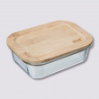 Glas Container with Bamboo Lid, 1 L, BOÎTE VERRE BAMBOU, 20 x 15 x H 6,7 cm, Clear / Nature Glas Container with Bamboo Lid, 1 L, BOÎTE VERRE BAMBOU, 20 x 15 x H 6,7 cm, Clear / Nature