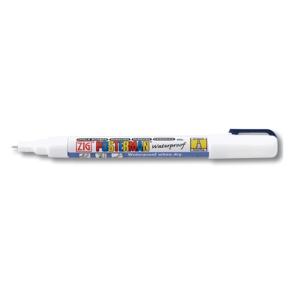 Chalk Marker, ZIG POSTERMAN EXTRA FINE, 0,5 mm, Vit in the group Storage / Office supplies at SmartaSaker.se (41038)