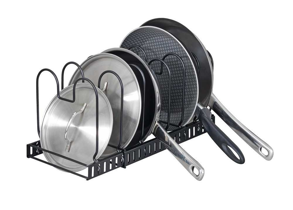 Lids & Pans organizer, DECKELHALTER, Adjustable 30 -57 cm, Black in the group Storage / Kitchen storage / Kitchen cabinet organizers at SmartaSaker.se (41043)