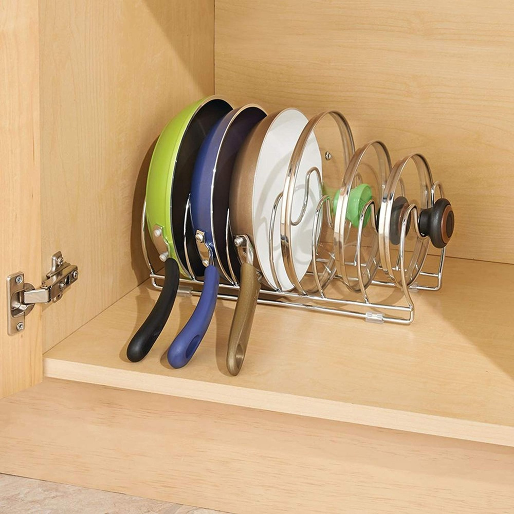 Cookware Organizer in Metal, 6 Slots, ID CLASSICO, Chrome in the group Storage / Kitchen storage / Kitchen cabinet organizers at SmartaSaker.se (41045)