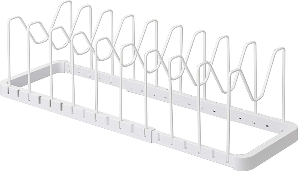 Lids & Pans organizer, Adjustable 45 - 82 cm, TOWER, Yamazaki, white in the group Storage / Kitchen storage / Kitchen cabinet organizers at SmartaSaker.se (41047)
