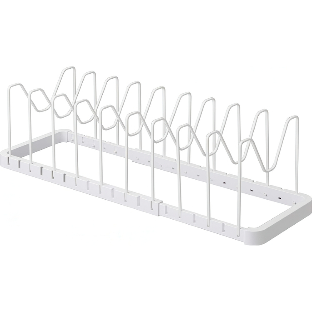 Lids & Pans organizer, Adjustable 45 - 82 cm, TOWER, Yamazaki, white in the group Storage / Kitchen storage / Kitchen cabinet organizers at SmartaSaker.se (41047)