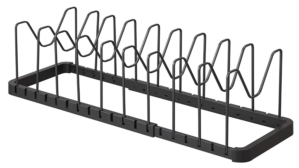 Lids & Pans organizer, Adjustable 45 - 82 cm, TOWER, Yamazaki, black in the group Storage / Kitchen storage / Kitchen cabinet organizers at SmartaSaker.se (41049)