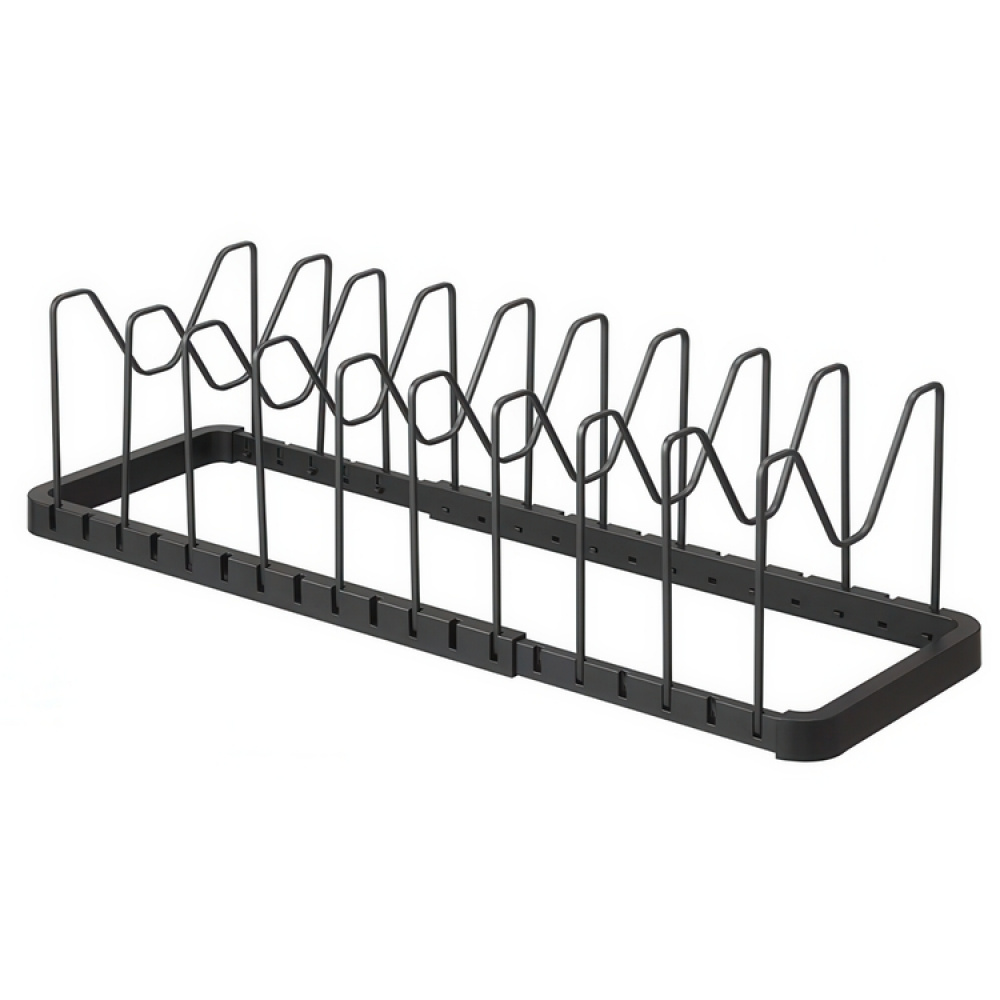 Lids & Pans organizer, Adjustable 45 - 82 cm, TOWER, Yamazaki, black in the group Storage / Kitchen storage / Kitchen cabinet organizers at SmartaSaker.se (41049)