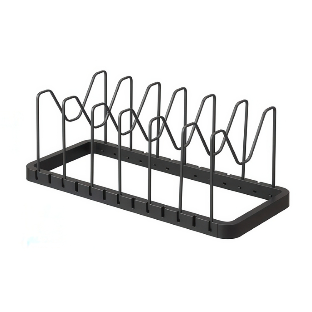Lids & Pans organizer, Adjustable 45 - 82 cm, TOWER, Yamazaki, black in the group Storage / Kitchen storage / Kitchen cabinet organizers at SmartaSaker.se (41049)