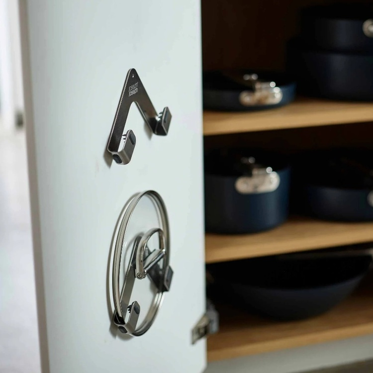 Pan Lid Holders, Adhesive, Set with 2, SPACE, Joseph Joseph, Stainless Steel in the group Storage / Kitchen storage at SmartaSaker.se (41050)