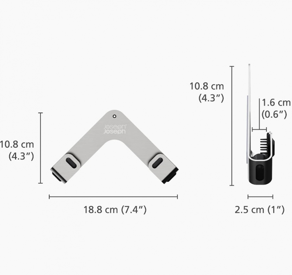 Pan Lid Holders, Adhesive, Set with 2, SPACE, Joseph Joseph, Stainless Steel in the group Storage / Kitchen storage / Storage bins and jars at SmartaSaker.se (41050)