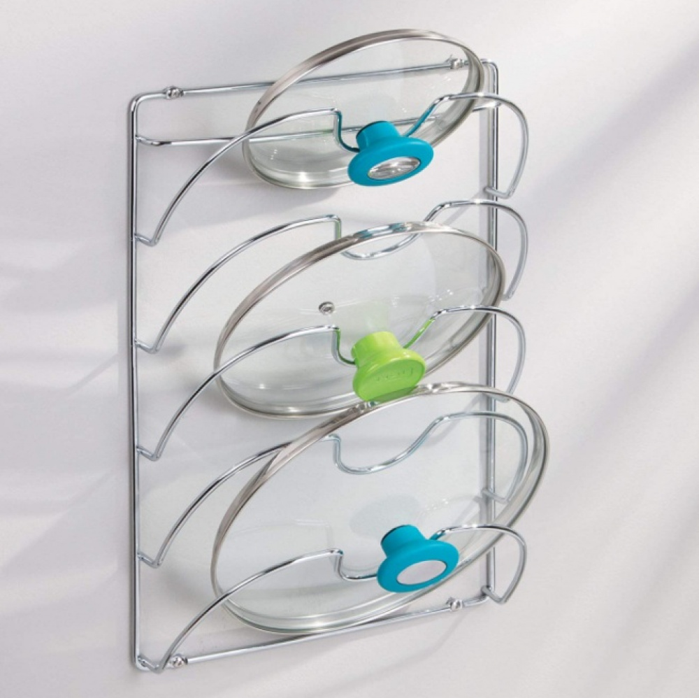 Lid Rack in Metal, 5 Slots, ID CLASSICO, Chrome in the group Storage / Kitchen storage / Kitchen cabinet organizers at SmartaSaker.se (41052)