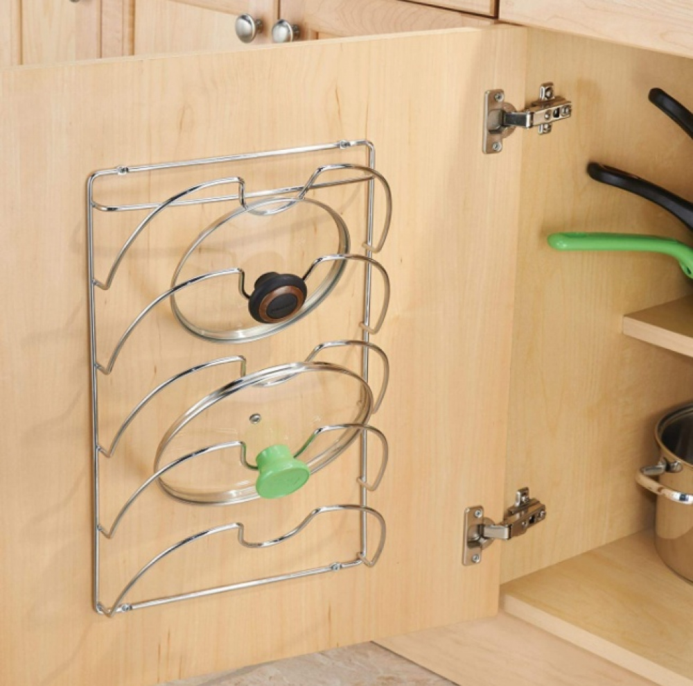 Lid Rack in Metal, 5 Slots, ID CLASSICO, Chrome in the group Storage / Kitchen storage / Kitchen cabinet organizers at SmartaSaker.se (41052)