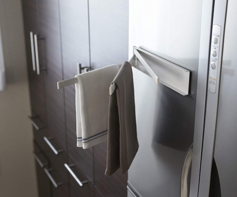 Magnetic Hanger in metal, TOWER TEA-TOWEL HOLDER, Yamazaki, White in the group Storage / Bathroom storage at SmartaSaker.se (41059)