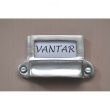 Handle with label holder, EXMEZ, 7 x H 4 cm, Silver Handle with label holder, EXMEZ, 7 x H 4 cm, Silver
