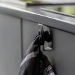 Towel holder over door, Metal, OUT DOOR, Black  Towel holder over door, Metal, OUT DOOR, Black