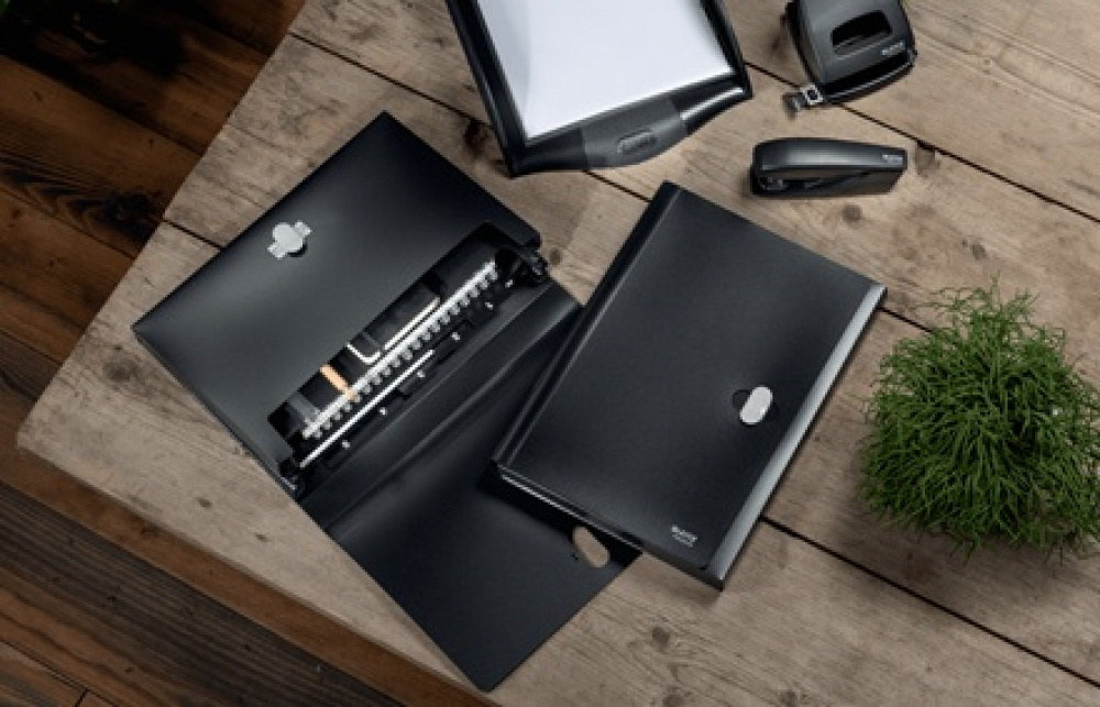 Expanding case, with 5 sections, LEITZ RECYCLE, A4, Black in the group Storage / Office supplies at SmartaSaker.se (41073)
