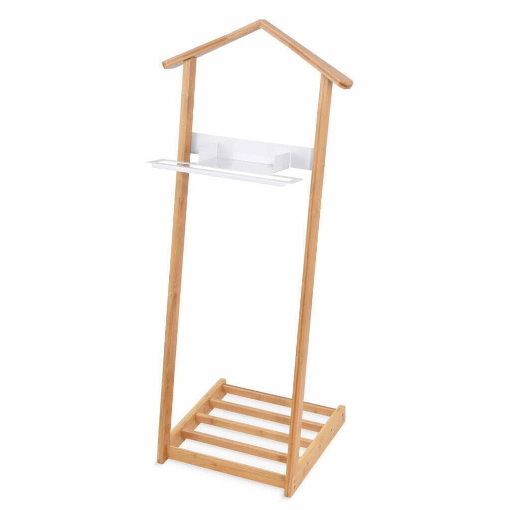 Clothes rack in Bamboo, VALET STAND, Nature / White in the group Storage / Wardrobe storage / Garment covers at SmartaSaker.se (41074)