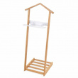 Clothes rack in Bamboo, VALET STAND, Nature / White Clothes rack in Bamboo, VALET STAND, Nature / White