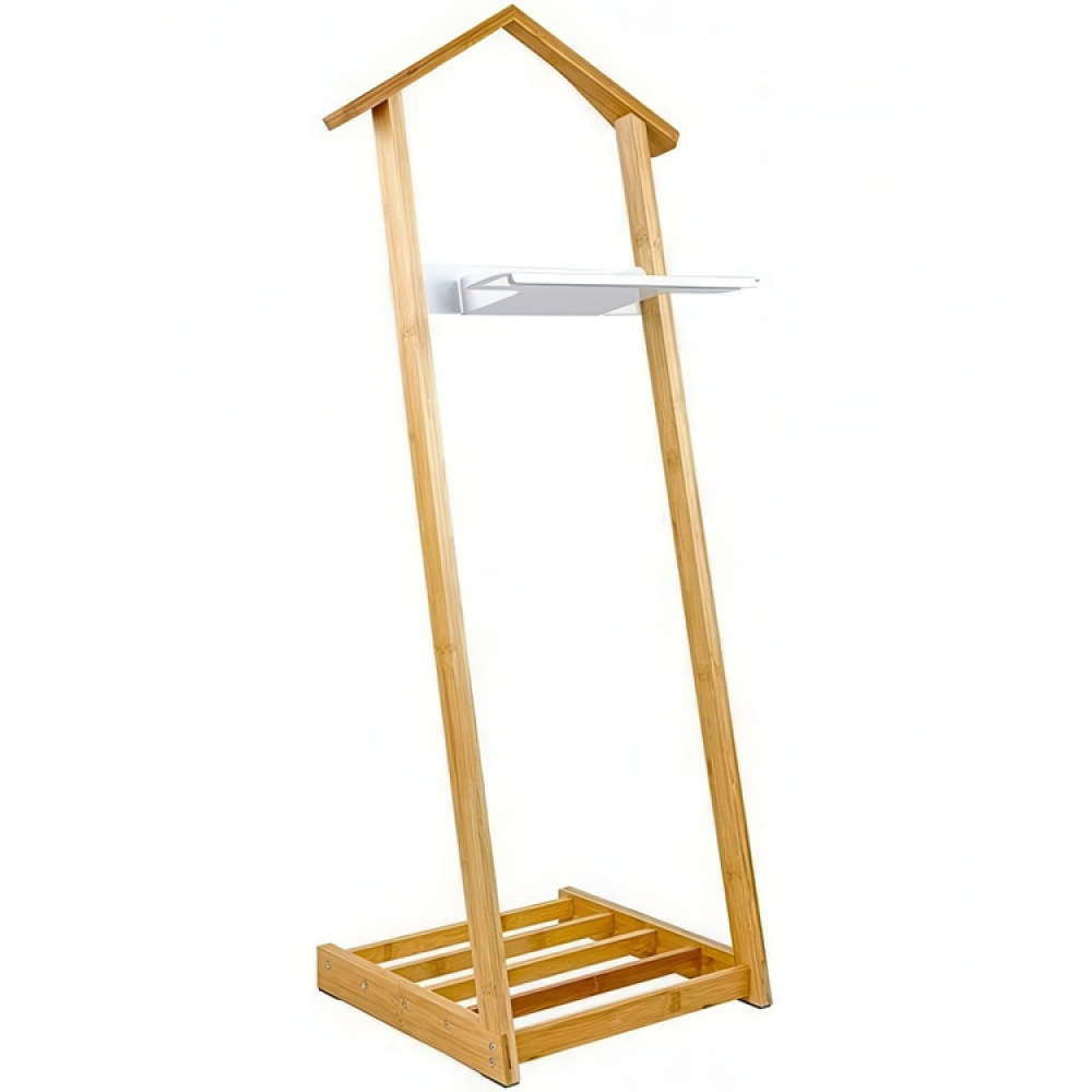 Clothes rack in Bamboo, VALET STAND, Nature / White in the group Storage / Wardrobe storage / Garment covers at SmartaSaker.se (41074)